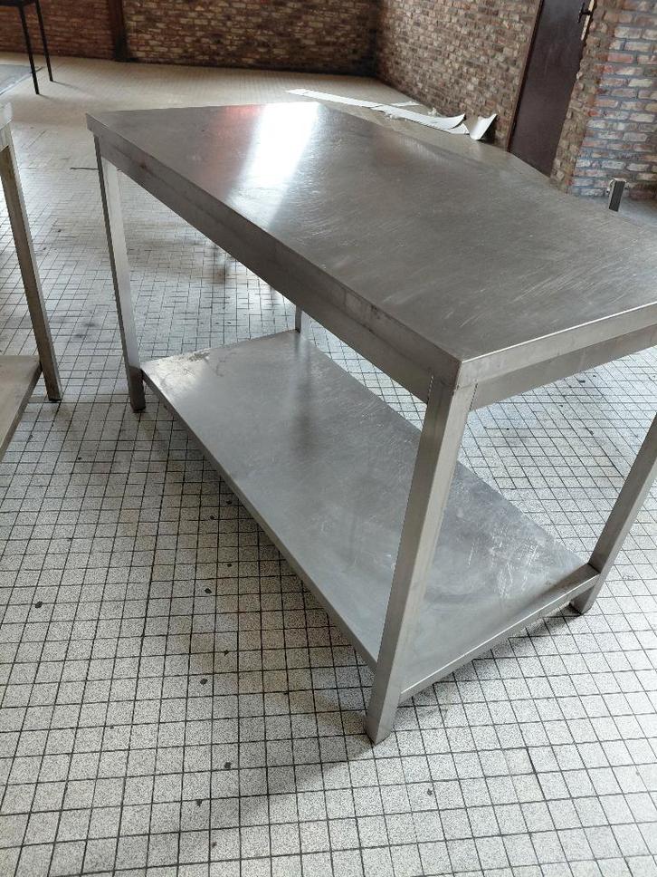 keuken tafels, Huis en Inrichting, Tafels | Eettafels, Gebruikt, 50 tot 100 cm, 100 tot 150 cm, Rechthoekig, Metaal, Ophalen