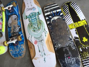 Collectie skateboard decks set beschikbaar voor biedingen