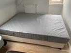 Bed breedte 140cm, Huis en Inrichting, Slaapkamer | Bedden, Ophalen, Gebruikt, Beige, 140 cm