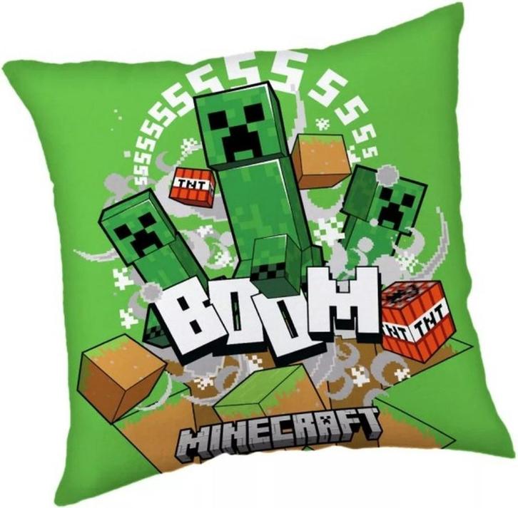Minecraft Kussen Creeper - Boom - Sierkussen, Kinderen en Baby's, Kinderkamer | Inrichting en Decoratie, Nieuw, Kleed of Kussen