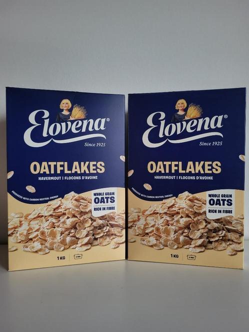 2x elovena oatflakes 1kg volkoren havermout havermoutpap, Diversen, Levensmiddelen, Ophalen of Verzenden