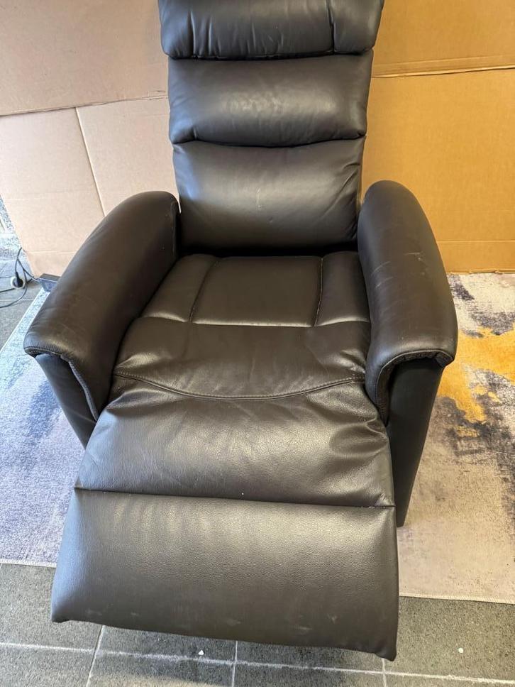 Fauteuil relax en cuir, Huis en Inrichting, Fauteuils, Zo goed als nieuw, Leer, Ophalen