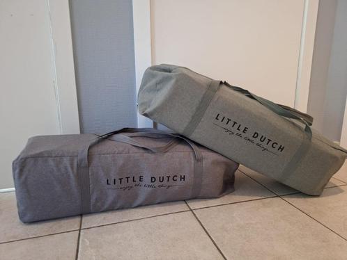 Little Dutch reisbed(jes) - Grijs of groen - extra matras, Kinderen en Baby's, Kinderkamer | Bedden, Zo goed als nieuw, Minder dan 140 cm