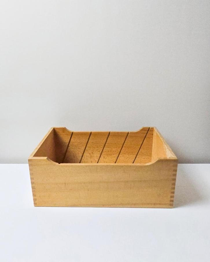 Vintage houten fichendoos - opslag - foto's - postkaarten, Verzamelen, Retro, Huis en Inrichting, Ophalen of Verzenden