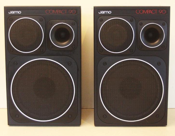 Jamo Compact 90 Luidsprekers / 120 Watt / 8 Ohm / Denmark, Audio, Tv en Foto, Luidsprekerboxen, Zo goed als nieuw, Front, Rear of Stereo speakers