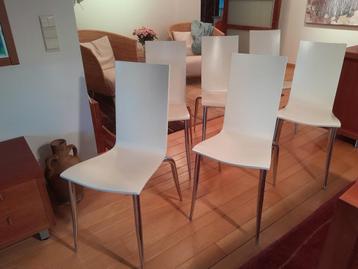 Vintage design set van 6 stoelen wit van Philippe Stark beschikbaar voor biedingen