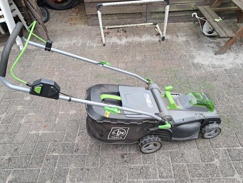 Grasmaaier Lux 20V accu 37cm, Tuin en Terras, Grasmaaiers, Gebruikt, Accu-grasmaaier, 30 t/m 39 cm, Cirkelmaaier, Mulchfunctie