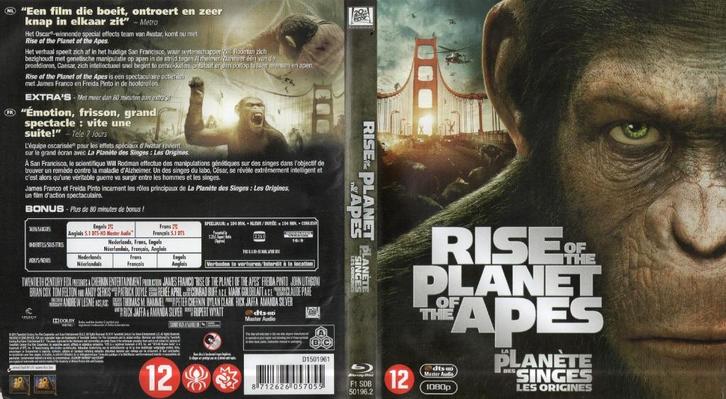rise of the planet of the apes (blu-ray) nieuw, Cd's en Dvd's, Blu-ray, Zo goed als nieuw, Science Fiction en Fantasy, Ophalen of Verzenden