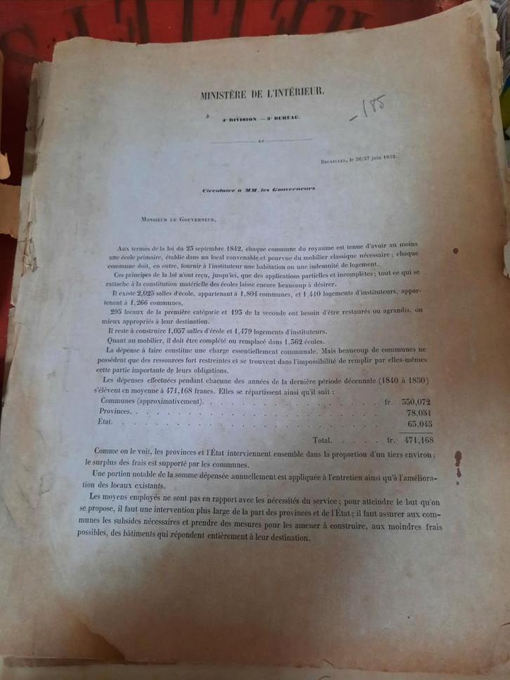 Volledig dossier bouw school Vremde 1852-1900, Verzamelen, Overige Verzamelen, Gebruikt, Ophalen of Verzenden