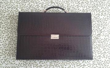 Rare malette Renzo Romagnoli crocodile Backgammon