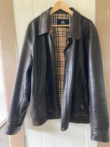 Burberry leather jacket/leren jas xxl