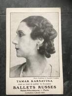 postkaart Tamar Karsavina - Ballets Russes -Parijs, Verzamelen, Ophalen of Verzenden