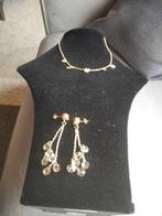 Handgemaakte ketting en oorbellen met Swarovski parels, Ophalen of Verzenden, Nieuw