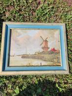 Cadre peinture moulin, Antiquités & Art, Art | Peinture | Classique, Enlèvement ou Envoi