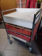 Verrijdbare trolley voor werkgerief met 4 schuiven, Doe-het-zelf en Bouw, Ophalen, Gevuld, Gebruikt