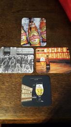 4 bierkaartjes. Omer., Ophalen of Verzenden, Zo goed als nieuw, Viltje(s)