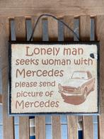 Mercedes bord met quote, Maison & Meubles, Accessoires pour la Maison | Tableaux à écrire & Proverbes, Enlèvement ou Envoi, Utilisé