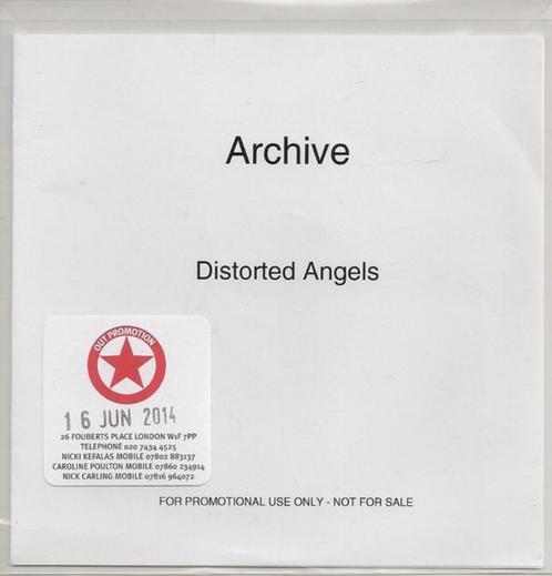 ARCHIVE - DISTORDED ANGELS - UK CD PROMO + PRESS SHEET, Cd's en Dvd's, Cd Singles, Zo goed als nieuw, Rock en Metal, 1 single