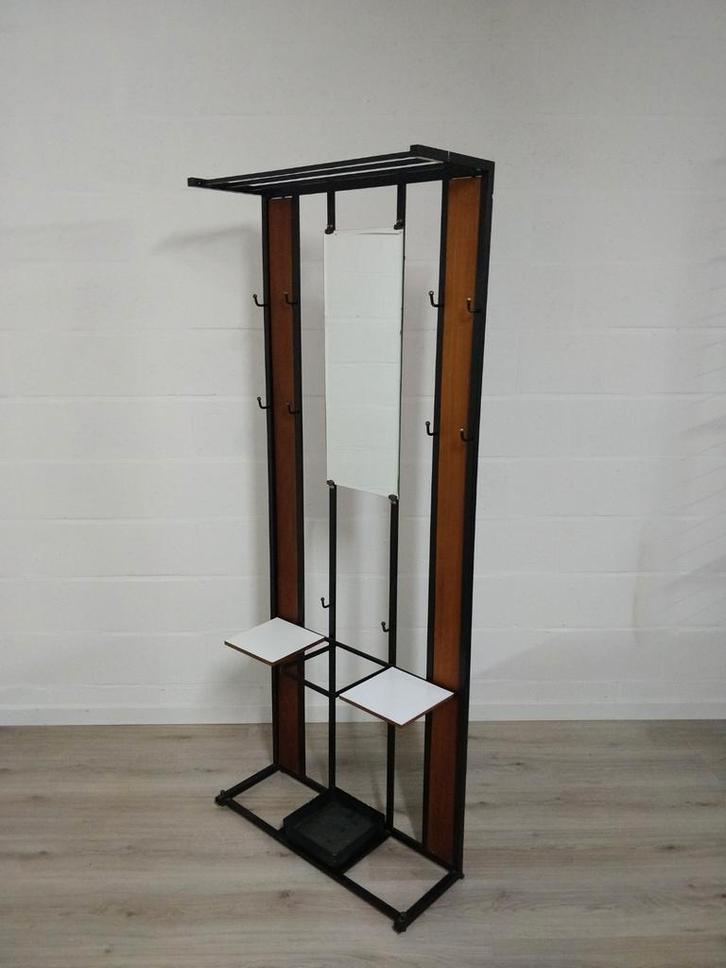 Vintage midcentury kapstokmeubel | staande kapstok, Huis en Inrichting, Woonaccessoires | Kapstokken, Staande kapstok, Metaal