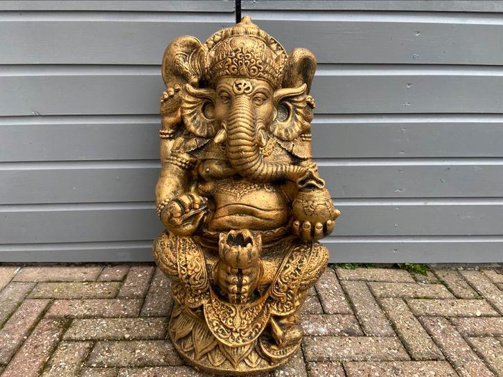 Ganesha vandaag €69,50, Tuin en Terras, Tuinbeelden, Nieuw, Dierenbeeld, Beton, Ophalen