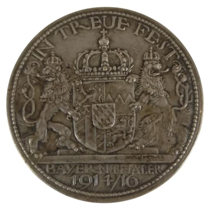 Bayern Thaler 1914 - 1916, Verzamelen, Militaria | Algemeen, Landmacht, Overige typen, Ophalen of Verzenden