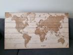 wereldkaart in hout, Ophalen of Verzenden, Zo goed als nieuw