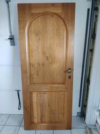 Massief eiken binnendeur incl. bronzen deurbeslag, Doe-het-zelf en Bouw, Ophalen, 80 tot 100 cm, Binnendeur, 200 tot 215 cm