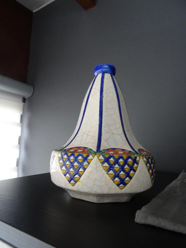 Longwy Art Deco vaas, Antiek en Kunst, Antiek | Keramiek en Aardewerk, Ophalen of Verzenden
