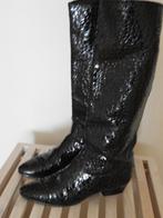 Leuke vintage laarzen - reptielprint - mt 41 - goede staat, Enlèvement ou Envoi, --, Porté, Bottes hautes