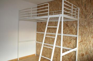 Lit mezzanine IKEA métallique blanc 90x200 cm beschikbaar voor biedingen