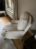 2 beige Bergere zetels, Huis en Inrichting, Fauteuils, Gebruikt, Hout, Ophalen