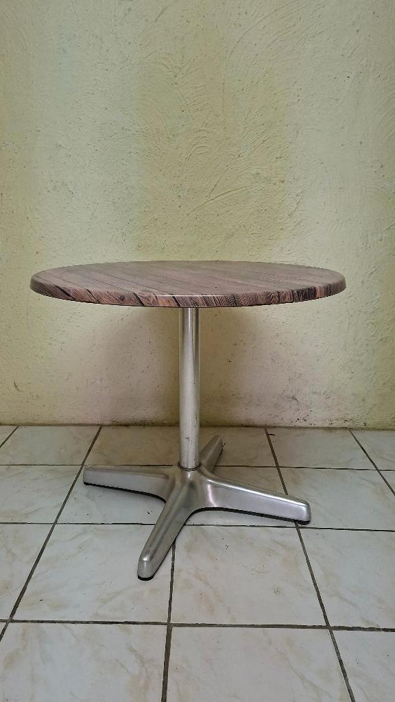Terrastafels horeca terrasstoelen korting, Tuin en Terras, Tuintafels, Zo goed als nieuw, Rond, Aluminium, Ophalen