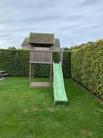 Houten speelhuis met glijbaan, Ophalen, Gebruikt, Hout