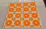 Villeroy & Boch Oranje fower design tegels 35 stuks, Ophalen