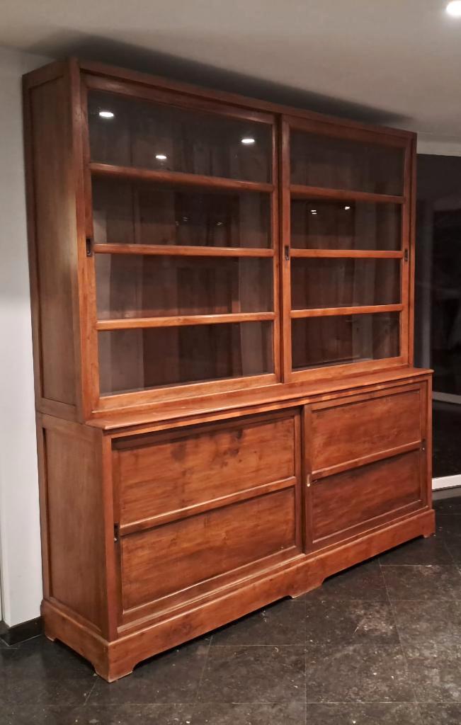 Koloniale teak houten buffetkast, Maison & Meubles, Armoires | Buffets, Utilisé, 200 cm ou plus, 200 cm ou plus, 50 à 75 cm, Avec porte(s)