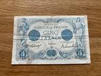 5 francs frankrijk - januari 1917, Ophalen of Verzenden, Frankrijk, Los biljet