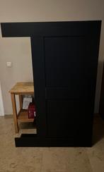 Deel bed Brimnes Ikea, Huis en Inrichting, Slaapkamer | Bedden, Ophalen, Zo goed als nieuw, Tweepersoons, Zwart