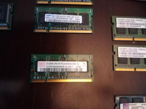 Geheugen Laptop SD RAM - DDR - DDR2 - DDR3, Informatique & Logiciels, Mémoire RAM, Laptop, DDR, Enlèvement ou Envoi