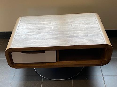 Draaibare salontafel met schuif, Huis en Inrichting, Tafels | Salontafels, Zo goed als nieuw, Minder dan 50 cm, 50 tot 100 cm