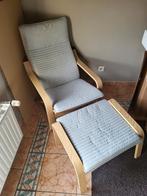 IKEA POÄNG fauteuil en voetenbank, Tuin en Terras, Ligbedden, Ophalen