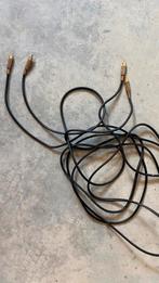 Premium 2x kabel RCA plug to plug, 3 m, verguld, Audio, Tv en Foto, Audiokabels en Televisiekabels, Ophalen, Gebruikt