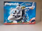 Hélicoptère de police PlayMobil avec projecteur - complet, Enlèvement ou Envoi, Comme neuf, Ensemble complet