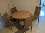 tafel + stoelen, Huis en Inrichting, Tafels | Eettafels, 50 tot 100 cm, Rond, Gebruikt, Metaal