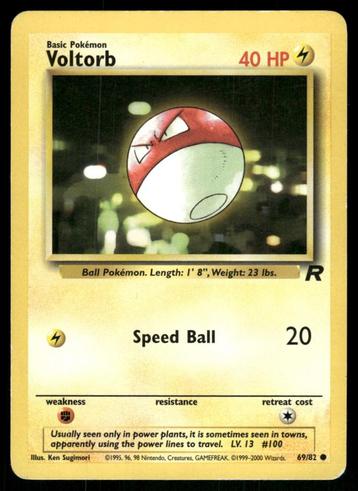 Voltorb 69/82 - Team Rocket, Envoi, Utilisé
