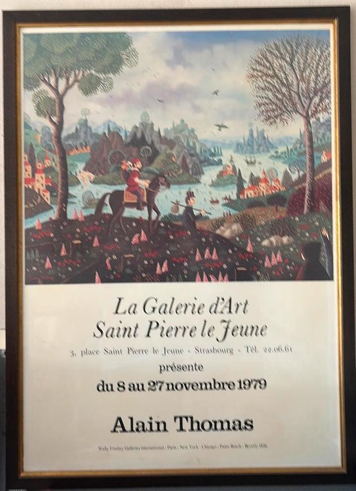 fotolijst Het landschap met schilder Cavalier Alain Thomas, Audio, Tv en Foto, Fotografie | Fotolijsten, Zo goed als nieuw, Ophalen