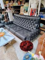 Vintage 3 zit en 1 zit. Chesterfield style 350€, Ophalen, Zo goed als nieuw