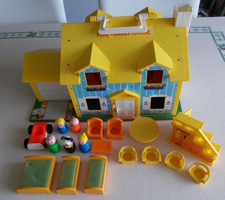 fisher-price poppenhuisje met alle accessoires uit 1969, Kinderen en Baby's, Speelgoed | Fisher-Price, Gebruikt, Speelset, Ophalen of Verzenden