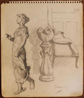 PASCIN Jules Gesigneerde tekening beschikbaar voor biedingen
