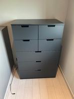 Commode 7 tiroirs, anthracite, 80x122 cm (IKEA NORDLI), Ophalen, Gebruikt, 5 laden of meer, 100 tot 150 cm