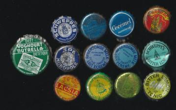 13 verschillende oude Belgische kroonkurken jaren '70 beschikbaar voor biedingen